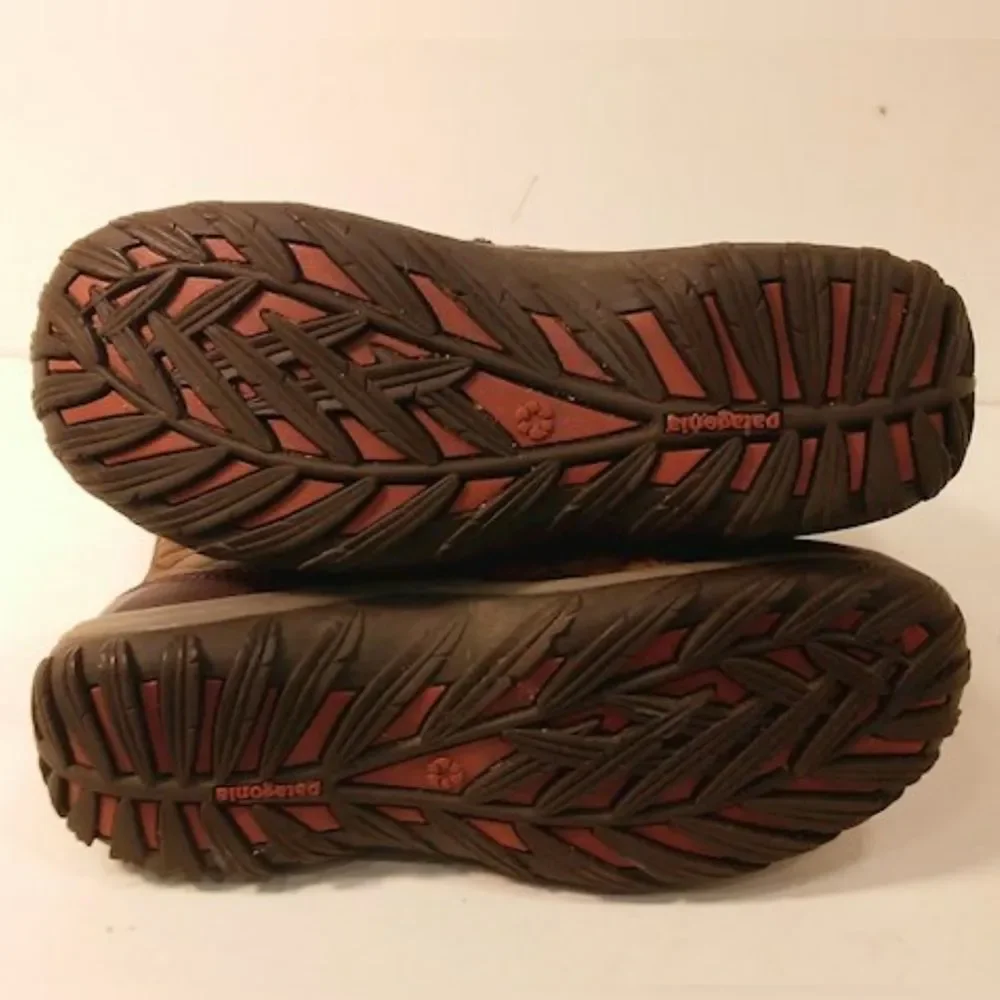 Patagonia Brown Quilted Leather Faux Fur Lined Snow‎ Boots Waterproof